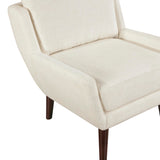 Lexicon Modern Wingback Accent Chair, Chenille Fabric Upholstered Lounge Reading Arm Chair, Solid Wood Legs for Living Room, Bedroom, Supportive Padded Pocket Coil Seat, Easy Assembly, Beige Lexicon