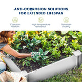 PASAMIC Durable Vinyl Raised Garden Bed, 6x3x1ft Raised Bed for Gardening, Planter Box with Open Bottom, Raised Garden Bed Outdoor, DIY Above Ground Garden Bed for Fruit, Vegetables, Herbs PASAMIC