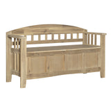 Linon Natural Washed Storage Frankie Bench, Seat Height of 18" Linon