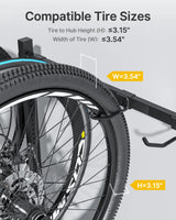 monTEK Freestanding Bike Storage Rack for 5 Bikes, Heavy Duty 350LBS Vertical Bike Stand with 5 Bike Hooks & 6 Helmet Hooks, Indoor and Outdoor Bike Storage Rack with Locking Casters monTEK