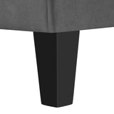 Yaheetech Dark Gray Velvet Upholstered Queen Bed Frame with Adjustable Curved Headboard Yaheetech