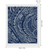 YKLBV Diamond Art Kits for Adults Diamond Painting Kits for Adults DIY Paint with Round Full Drill Diamonds Paintings Blue Polynesian Maori Tribal Pattern Gem Art for Home Wall Decor Gift YKLBV