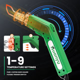 Huanyu Electric Hot Knife Rope Cutter Fabric Cutting Tool Kit 4 Blades Pro Fabric Cutting 600° C Heat Cutter 100W Heat Sealer for Sponge Cloth Board Webbing Continuous Working Huanyu