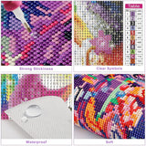 MXJSUA Jumping Dolphins DIY Diamond Painting by Number Kits for Adults, Animal 5D Round Drill Diamond Gem Art Painting Picture Arts Kits Craft for Home Wall Decor 12x16 Inch MXJSUA