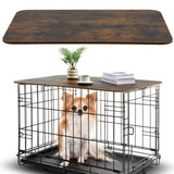 Wonderjune Dog Crate Topper Wood 42 Inch Nonslip Dog Crate Table Topper Rustic Style Crate Covers Decorative Kennel Topper for Decorative Dog Pet Crate Furniture (Dog Crate Not Include) Wonderjune