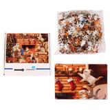 1000 Pcs Christmas Cat Jigsaw Puzzles, Challenging Puzzles Xmas Family Game Puzzles for Adults Cat Lovers Supplies Hxezoc