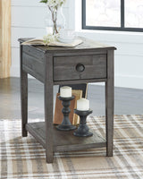 Signature Design by Ashley Borlofield Farmhouse Rectangular End Table with Drawer, Gray Signature Design by Ashley
