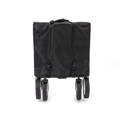 MacSports Collapsible Folding Outdoor Utility Wagon, Black - WoodArtSupply