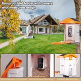 Smart Bird Feeder with Camera Solar Powered, AI Recognition,Auto-Record HD Bird Feeder Camera for Bird Watching TYSTDIRCT