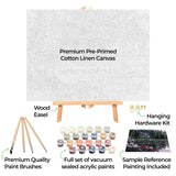 Ledgebay DIY Paint by Numbers Kit for Adults Framed Canvas Beginner to Advanced Paint by Numbers Kit Kits Include Acrylic Paint Set Brushes Tabletop Easel (Still Waters 12" x 16" Framed) Ledgebay