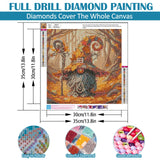Autumn Forest Gnome Tree Diamond Art Kits for Adults, 5D Diamond Painting Kits for Adults Beginners, DIY Full Round Drill Diamond Dot Painting Gem Art Kits for Adult, Home Wall Decor 13.8x13.8 Inch VCLKDIY