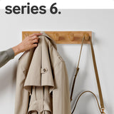 LARHN Wall Mounted Coat Rack, Wooden Wall Coat Rack with 5 Hooks (2-Pack), 16.5″ Wall Hook Rack, Coat Rack Wall Mount - Modern Scandinavian Home Decor - Series 6 LARHN