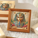 MVVMTOP Diamond Painting Kit, 5D DIY Egyptian Pharaoh, Special Shape Crystal Artificial Diamond Art Partial Mosaic Handicraft for Beginners, Wall Decor Gift for Bedroom, Office, Living Room 6.7x6.7in MVVMTOP
