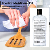 Thirteen Chefs Mineral Oil - 8 oz Food Grade Conditioner for Wood Cutting Board, Countertop & Butcher Block, Lubricant for Knife or Meat Grinder - Safe USP Finish on Marble, Soapstone Thirteen Chefs