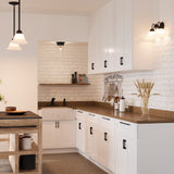 Design House 587220 Jelly Jar 1-Light Indoor/Outdoor Flush Mount Ceiling Light, Black Design House