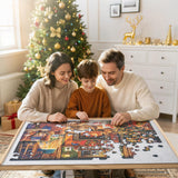 ropoda 1500 PCS Jigsaw Puzzle Table with Drawers and Single-Pedestal,35"x 26.8" Angle & Height Adjustable Wooden Puzzle Borad with 6 Drawers &Cover& 4 Roller Wheels ropoda