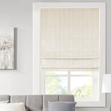 Madison Park Galen Cordless Roman Shades-Fabric Privacy Single Panel Darkening,Energy Efficient,Thermal Insulated Window Blind Treatment,for Bedroom,Living Room Decor,31"x64", Galen Basketweave Ivory Madison Park