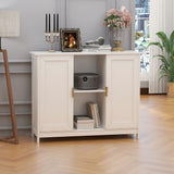 TaoHFE White Storage Cabinet,Credenza Buffet Cabinet Wooden Coffee Bar Cabinet Buffet Table White Sideboard Thin Cabinet for Narrow Spaces Entry Cabinet Hallway Cabinet for Kitchen TaoHFE