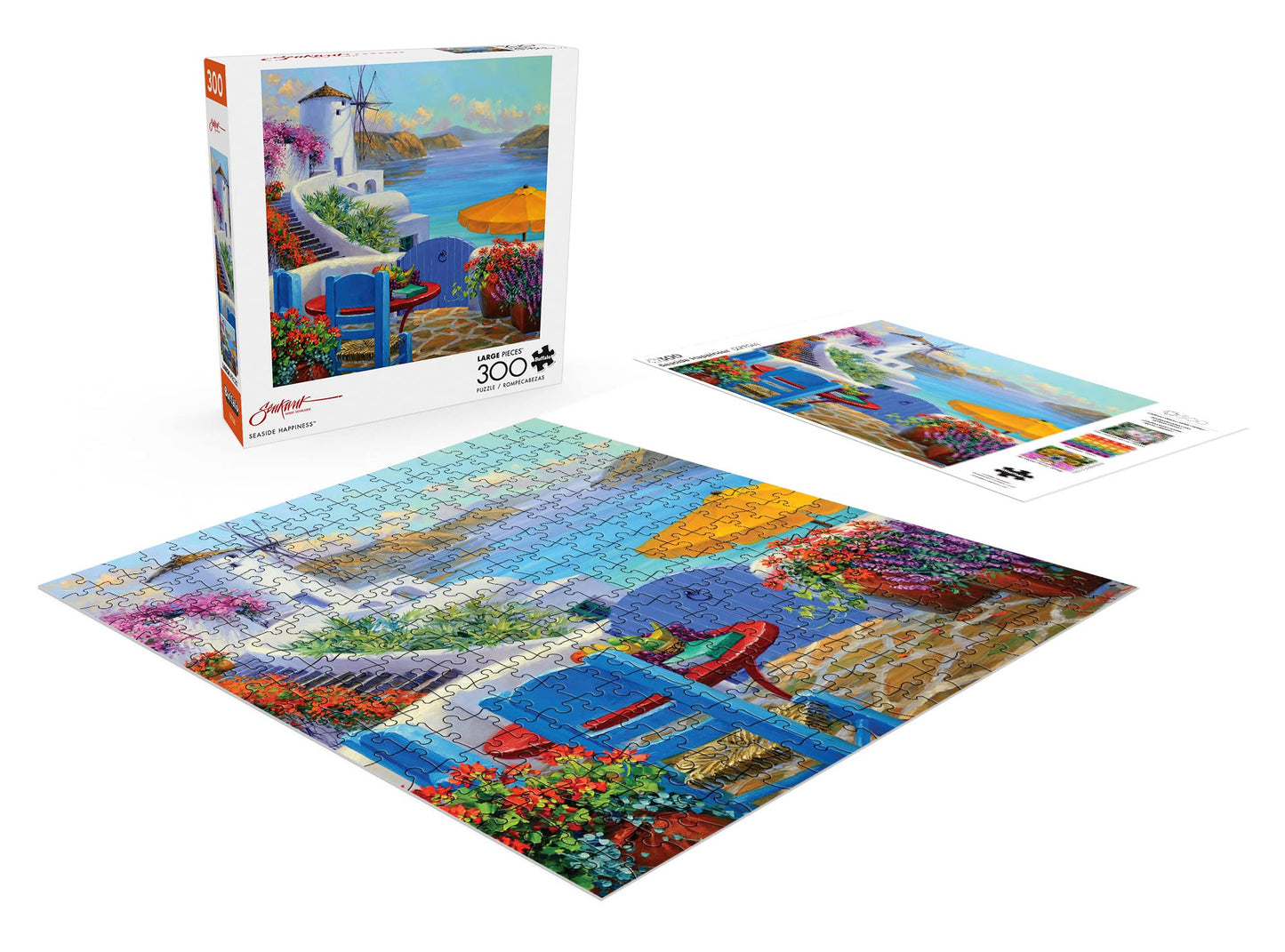 Buffalo Games - Mikki Senkarik - Seaside Happiness - 300 Piece Jigsaw Puzzle for Adults Challenging Puzzle Perfect for Game Nights - Finished Size is 21.25 x 15.00