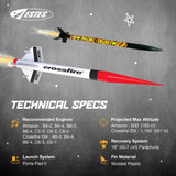 Estes 1469 Tandem X Rocket Launch Set, Prebuilt Beginner Flying-Rocket-Model Set for Ages 10+, Includes Launch Pad System Estes