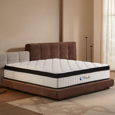BLONIKA Full Size Mattress, 10 Inch Full Mattress in a Box, Medium Firm, Memory Foam with Individual Pocket Spring for Pressure Relief & Motion Isolation, Strong Edge Support BLONIKA
