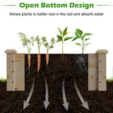 Giantex Raised Garden Bed, 95" Lx24 Wx10 H Outdoor Wood Planter Box for Vegetables Flowers Herbs Fruits, Easy-Assembly Wooden Planter Raised Bed for Backyard Garden Lawn Giantex