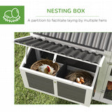 PawHut Chicken Coop with Run, Large Wooden Chicken House with 2 Nesting Boxes, 2 Roosting Bars, Ramp & Tray, Hen House Poultry Cage for 6-8 Chickens, 69" W x 84" x 59" PawHut