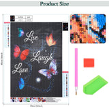 Clabby Diamond Kits for Adults and Beginners Drill Diamond DIY Butterfly Rhinestone 5D Painting for Christmas Home Wall Decor Xmas Present Clabby