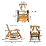Christopher Knight Home Alva Outdoor Acacia Wood Rocking Chair with Footrest, Teak Finish Christopher Knight Home