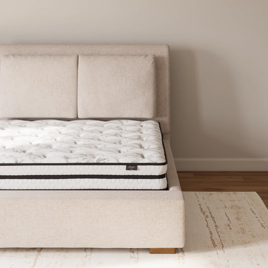 Signature Design by Ashley Queen Size Chime 8 Inch Medium Firm Innerspring Mattress with Pressure Relief Quilt Foam