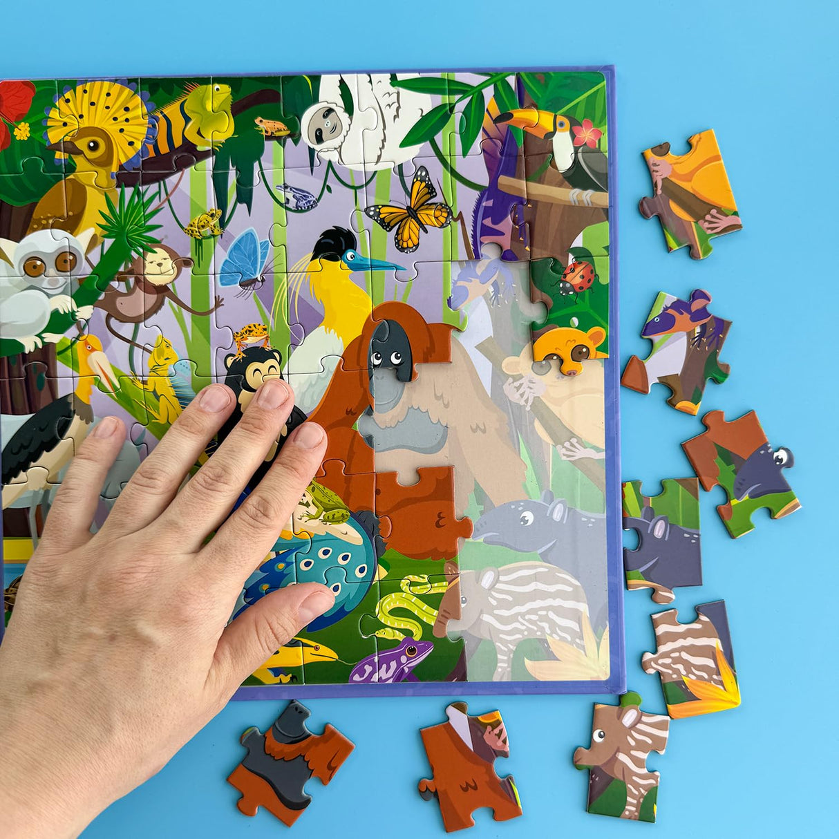 QUOKKA Magnetic Toddler Puzzles Ages 4-6 - 2x48 Travel Puzzles Games for Kids 3-5 Years Old - Activities Car Toy for Boys and Girls 2-4 yo - Polar & Jungle Animals Learning Magnet for Road Trip QUOKKA