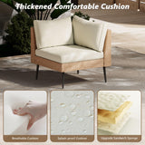 Rotihom 8-Piece Wicker Outdoor sectional Patio Furniture Set with Additional Waterproof Cover, Conversation Patio Furniture with Washable Thick Cushions for Garden, Backyard, Poolside Rotihom