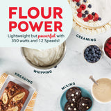 DASH Tilt-Head 3.5qt Stand Mixer 12 Speeds with Paddle, Dough Hook, and Whisk Attaachments - Cream DASH
