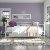 DHP Manila Metal Queen Size Daybed and Full Size Trundle (White) DHP
