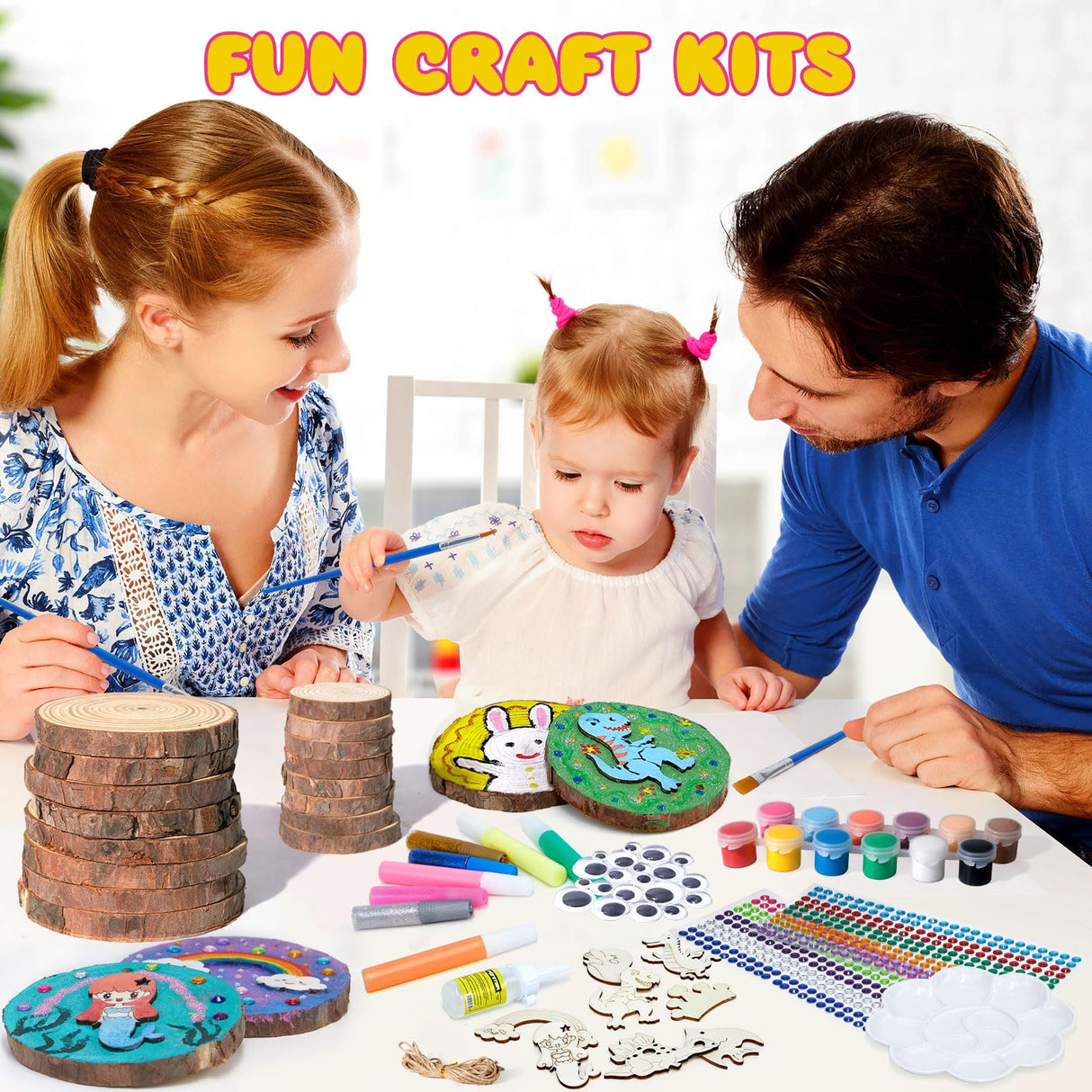 JoyRapt Wooden Painting Kits,Glow in The Dark,Arts and Crafts Supplies for Kids,Creative Crafts Birthday Gifts for Girls Boys Age 8-12,Home Handmade Decorations JoyRapt