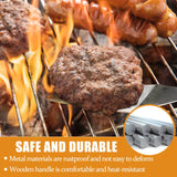 Beijiyi Metal Spatula for Cast Iron Skillet, Stainless Steel Fish Spatula Turner with Wooden Handle, Small Kitchen Spatula Flipper for Cooking Grill Griddle, 3 Pack Beijiyi