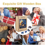 Wooden Puzzle for Adults, 248 Piece Unique Animal Shaped Wooden Jigsaw Puzzles, Wooden Puzzle Adults Family Game Gift for Adults and Teenagers (11.2 * 11.2in) Jozutoyz