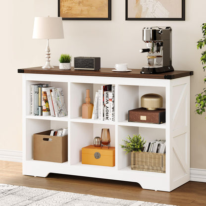 YITAHOME 6-Cube Horizontal Bookshelf – Stylish Storage Organizer for Home and Office in White - WoodArtSupply