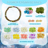 Timlotti 141Pcs(30 Set) Flower Crowns Kit for Girls Flower Crowns Making Kit Make Your Own Floral Crowns Garland Wreath with Berries and Ribbon for Girls/Teens/Women(Blooming Rose) Timlotti