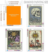 3 Pack Tarot Diamond Art Kits for Adults - Diamond Painting Kits for Adults Beginner, DIY 5D Full Drill Gem Art for Home Wall Decor 12x16 inch Axquilon
