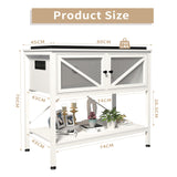 Avolander 40-50 Gallon Fish Tank Stand, Aquarium Stand with Power Outlets & LED Light, Cabinet for Fish Tank Accessories Storage, Heavy Duty Metal Frame, 760LBS Capacity, White Avolander