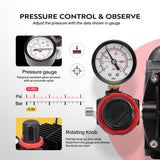 VIVOHOME Airbrush Kit with Dual Fan Air Compressor and 3 Dual Action Airbrush Gun, Gravity and Siphon Feed, Quiet Air Brush Set with 8 Primary Opaque Colors, Cleaning Brush, Yellow VIVOHOME