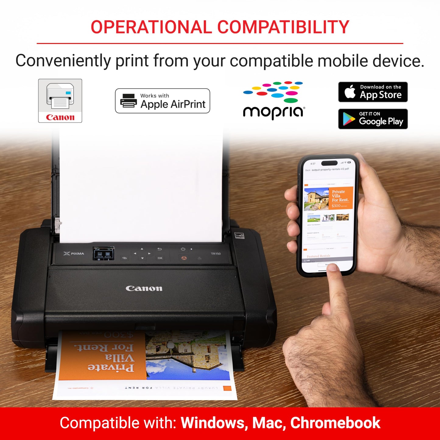 Canon PIXMA TR150 Wireless Portable Printer