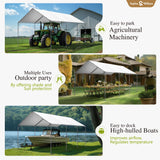 Carport Car Port Canopy 12x20 ft Heavy Duty, Portable Garage Shelter Logic Car Tents Carpas para Carros All Weather for Truck Boat, Galvanized Steel Frame Carports Height Adjustable White Sophia & William