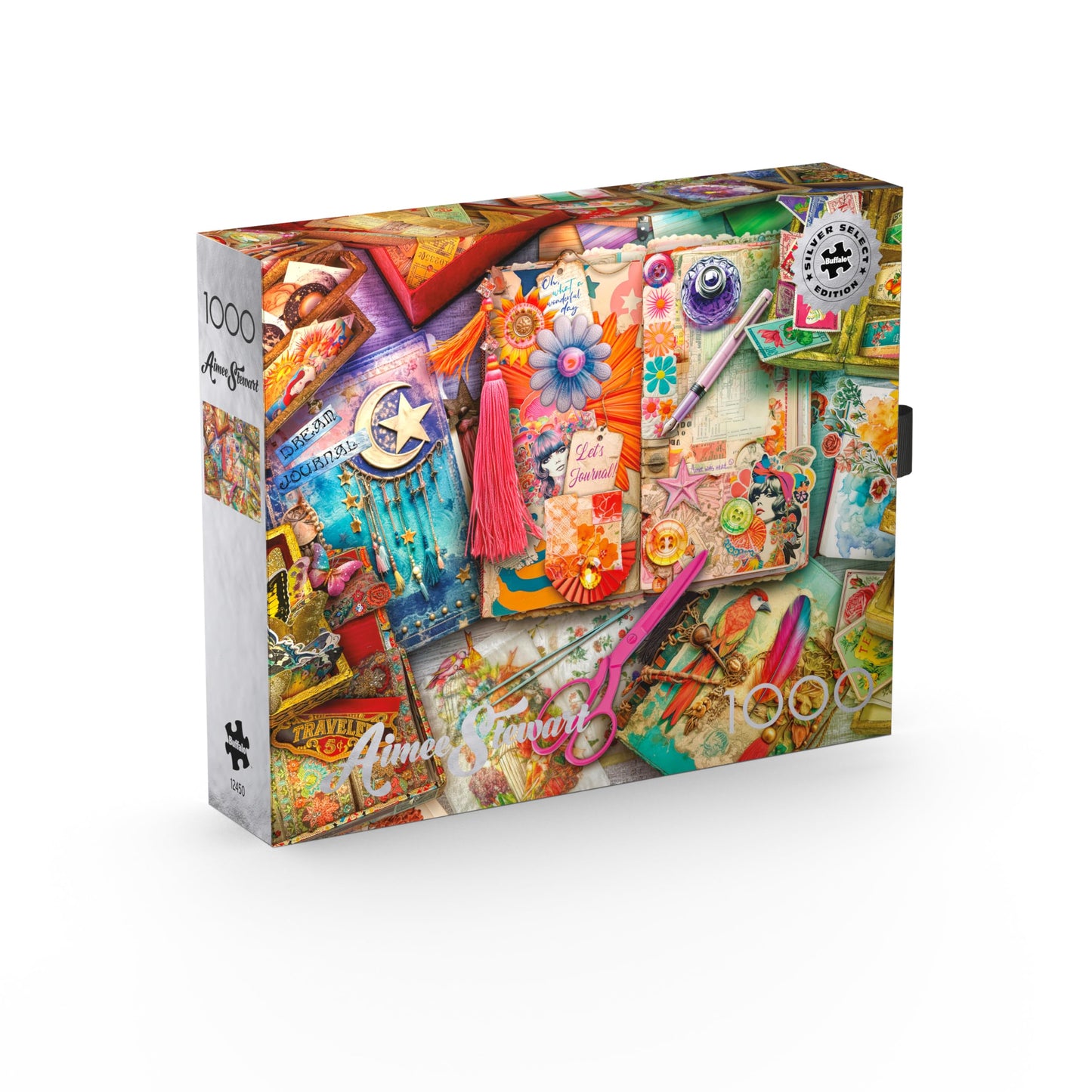 Buffalo Games - Silver Select - Aimee Stewart - The Junk Journaler's Desk - 1000 Piece Jigsaw Puzzle for Adults - Challenging Puzzle Perfect for Game Nights - Finished Size is 26.75 x 19.75