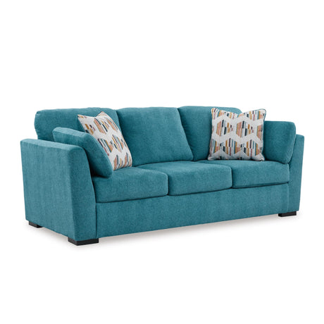 Signature Design by Ashley Keerwick Scandinavian Sofa with 4 Toss Pillows, Blue Signature Design by Ashley
