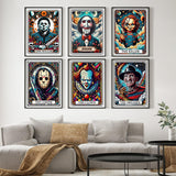 WUDWL 6 Pack Halloween Diamond Art Kits for Adults Beginners,Horror Diamond Painting Kits for Adults,5D Full Drill DIY Diamond Dot Gem Art Kit Wall Home Decor Arts Craft 12x16 inch WUDWL