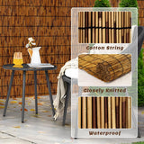 TENTONUP Bamboo Fence 6 Feet High Outdoorh,Bamboo Reed Fence Rolls,Bamboo Privacy Fence Screen,Bamboo Reed Fencing for for Outdoor Backyard,Garden,Balcony,Patio,6FT x 16.4FT,Brown TENTONUP
