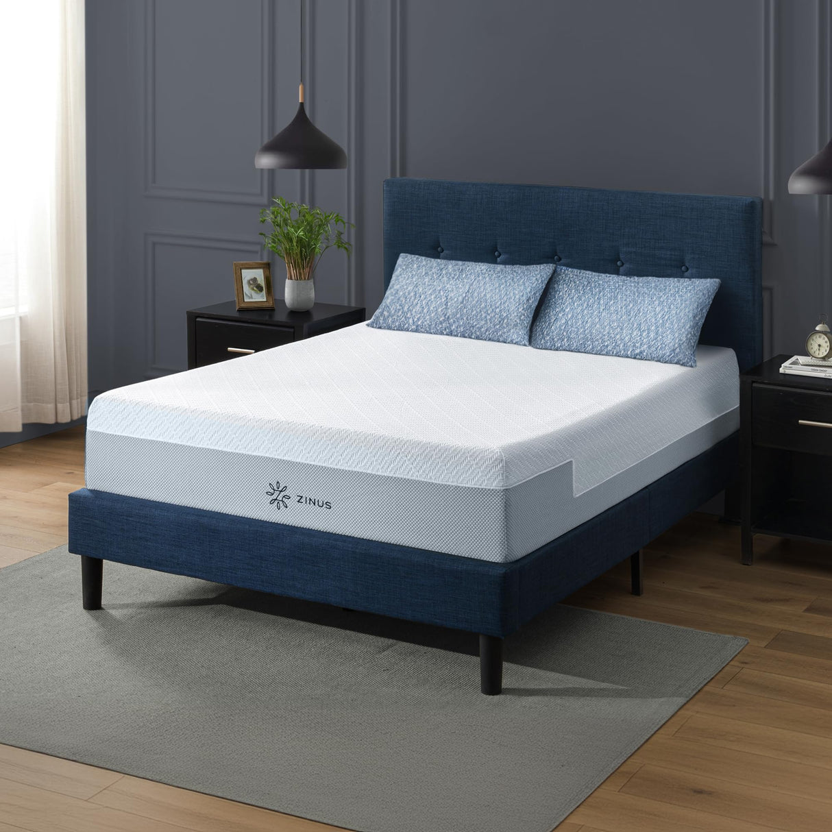 ZINUS 12 Inch QUADCOOL Memory Foam Mattress, King, Cool to Touch Soft Knit Cover, Cooling Gel Infusion, CertiPUR US Certified ZINUS