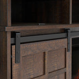 LGHM Farmhouse TV Stand for 65 inch TV, Entertainment Center TV Cabinet Stands with LED lights, Sliding Barn Door TV Center Media Console Table for Living Room, Bedroom LGHM